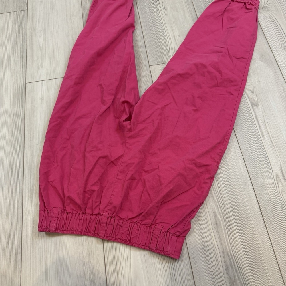 Halara Women's Small Mid Rise Zipper Pocket Casual Cotton Joggers Pink Stretch - Picture 9 of 11